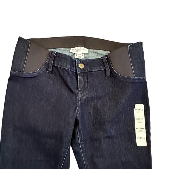 Isabel Maternity ~ Dark Denim Jeggings with elastic side panels ~ size 6/28R - Picture 4 of 9